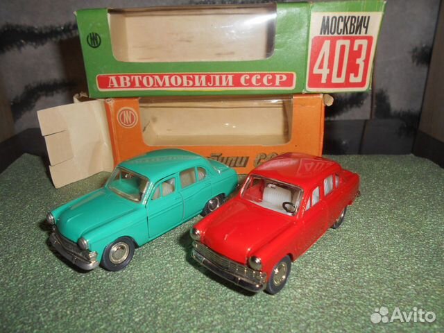 Москвич 403 А7 1/43 1978 СССР красный/зеленый