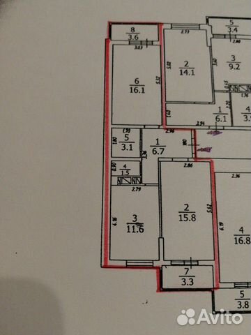 2-к квартира, 58 м², 10/24 эт.