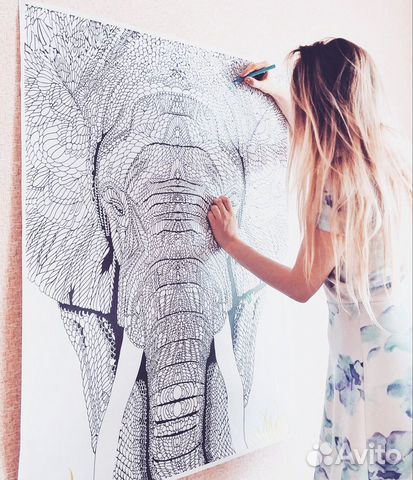 Огромные раскраски Антистресс для взрослых и детей