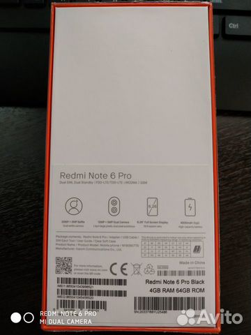 Смартфон Xiaomi Redmi Note 6 Pro 4/64GB Глобальная