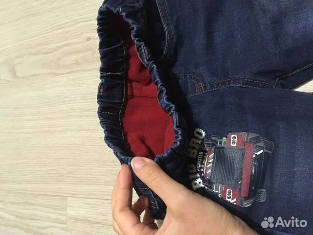 Тёплые джинсы Modis на флисе 110-116 см. 62 см по