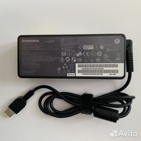 Зарядка для ноутбука Lenovo прямоугольный штекер