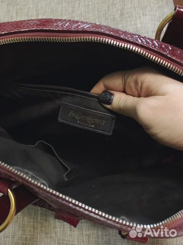 Сумка Yves Saint Laurent (б/у, красная, лаковая)