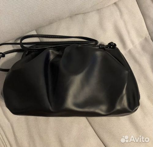 Сумка мешок,сумка клатч,чёрная матовая кожа Сумка мешок,сумка клатч,чёрная матовая кожа
