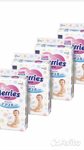 Подгузники Merries M (8-11) 73 шт Подгузники Merries M (8-11) 73 шт