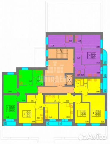 2-к квартира, 68 м², 2/9 эт.