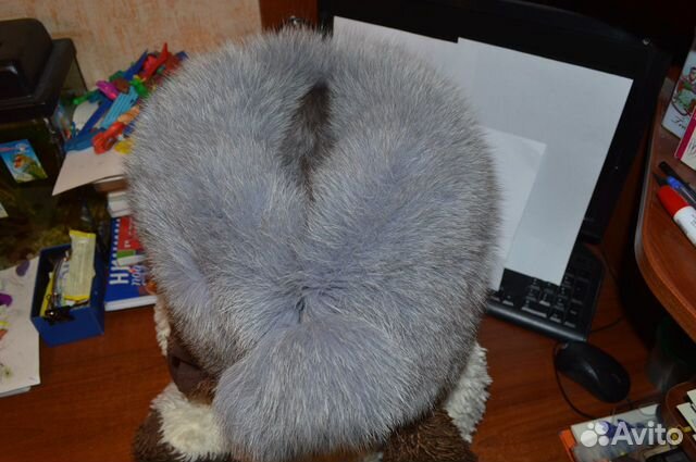 Шапка из песца голубого новая Шапка из песца голубого новая