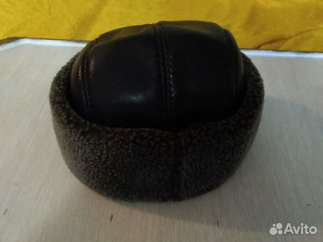 Мужская Зимняя Шапка.Натурал.Кожа.Новая.Размер 55
