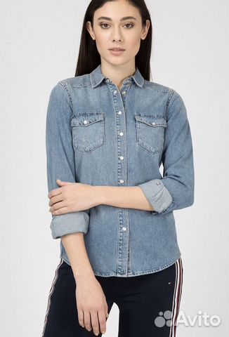 Джинсовая рубашка Tommy Hilfiger icon Джинсовая рубашка Tommy Hilfiger icon