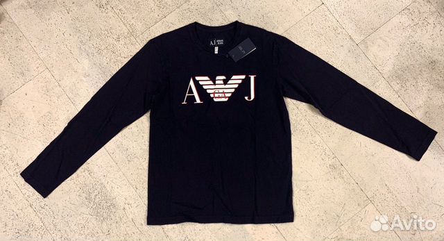 Лонгслив темно-синий Armani Jeans новый M, L Лонгслив темно-синий Armani Jeans новый M, L