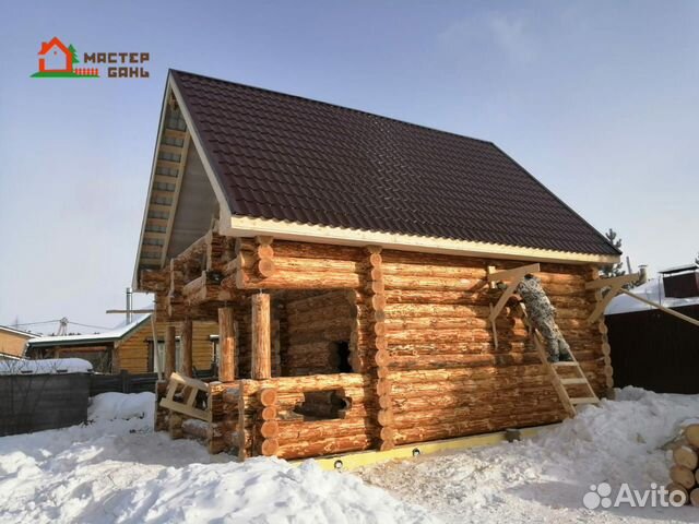 Дом из сруба в чашу (6 х 6 ) с террасой
