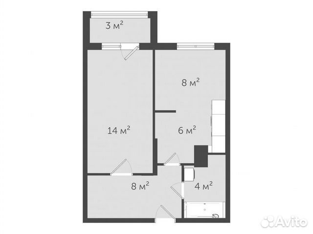 1-к квартира, 40.4 м², 13/24 эт. 1-к квартира, 40.4 м², 13/24 эт.