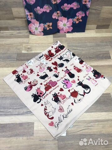 Новый женский шёлковый платок Gold Kashkha