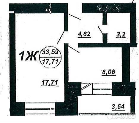 1-к квартира, 34 м², 9/10 эт. 1-к квартира, 34 м², 9/10 эт.