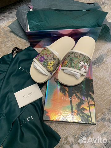 Новые шлёпанцы Gucci Flora оригинал