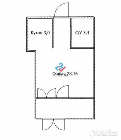 1-к квартира, 28.2 м², 12/19 эт.