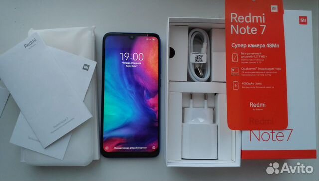 Redmi Note 7 4/64GB Новый Синий, ростест, гарантия Redmi Note 7 4/64GB Новый Синий, ростест, гарантия