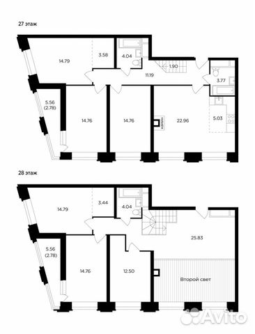 7-к квартира, 177.7 м², 27/27 эт. 7-к квартира, 177.7 м², 27/27 эт.