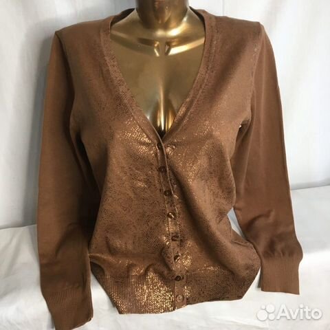 Кардиган хлопковый медный Кардиган хлопковый медный