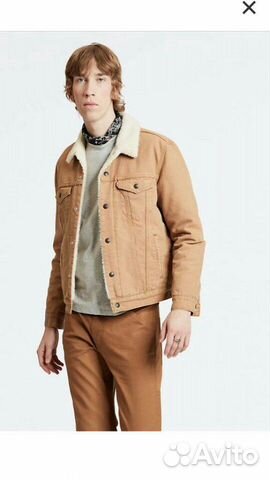 Levis sherpa XXL бежевая джинса Levis sherpa XXL бежевая джинса