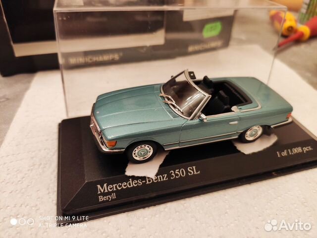 1/43 Minichamps Mercedes 350 sl,1008 ш.редкий цвет