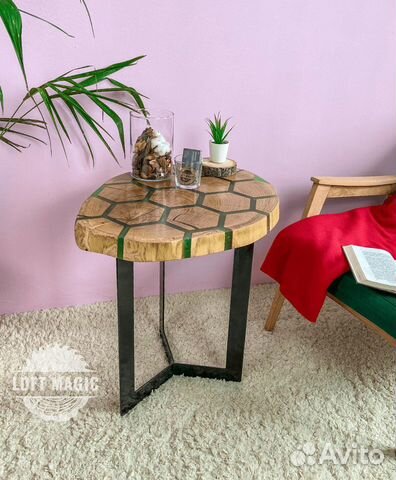 Стол-соты из спила дуба Green Hexagon Стол-соты из спила дуба Green Hexagon
