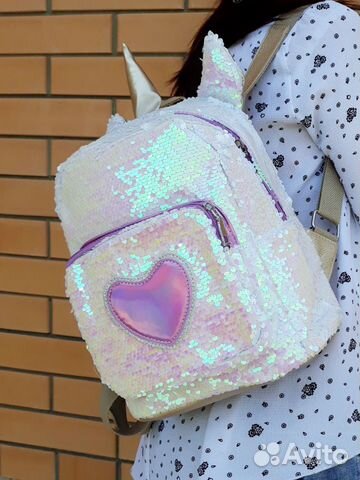 Рюкзак из пайеток Единорог