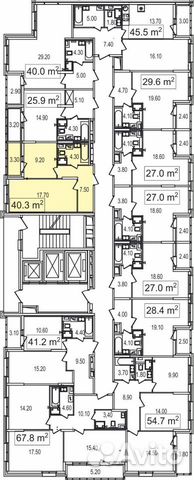 1-к квартира, 40.3 м², 4/25 эт. 1-к квартира, 40.3 м², 4/25 эт.