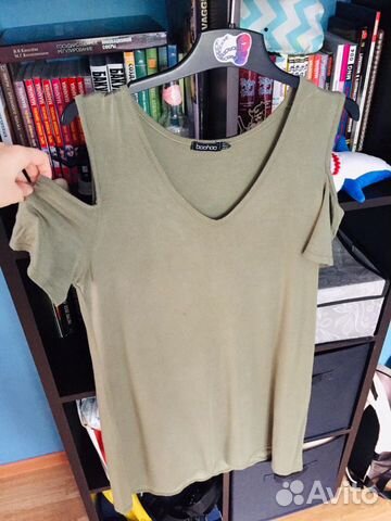 Платье летнее «boohoo» с открытыми плечами