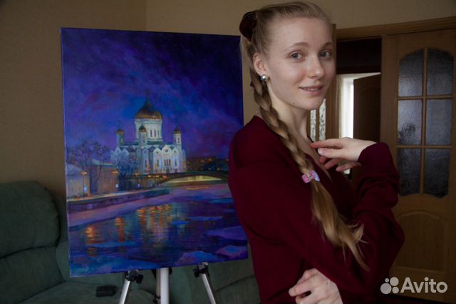 Картина маслом «Храм Христа Спасителя» Картина маслом «Храм Христа Спасителя»