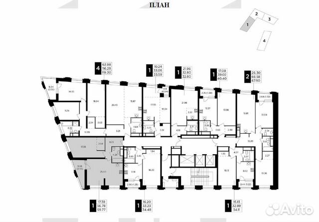 2-к квартира, 59.8 м², 8/28 эт.