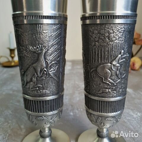2 Бокала (кубка) для вина (пива). Охота. 350 мл