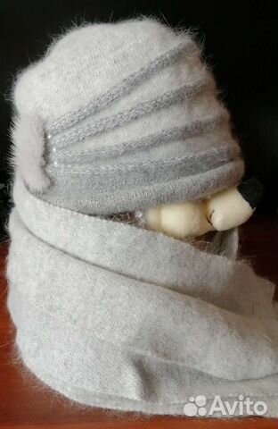 Женская шапка и шарф