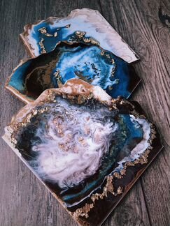 Подстаканники из эпоксидной смолы