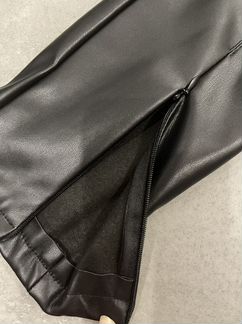 Кожаные леггинсы zara