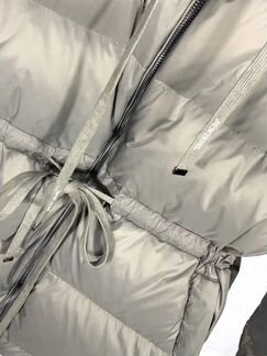 Пуховик off white оливковый