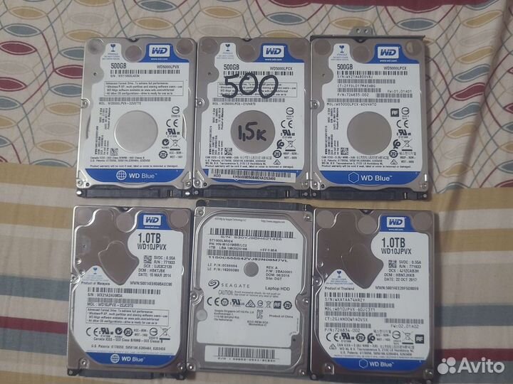 SSD HDD для ноутбуков от 160гб до 3тб