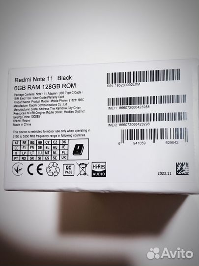 Xiaomi Redmi Note 11, 6/128 ГБ