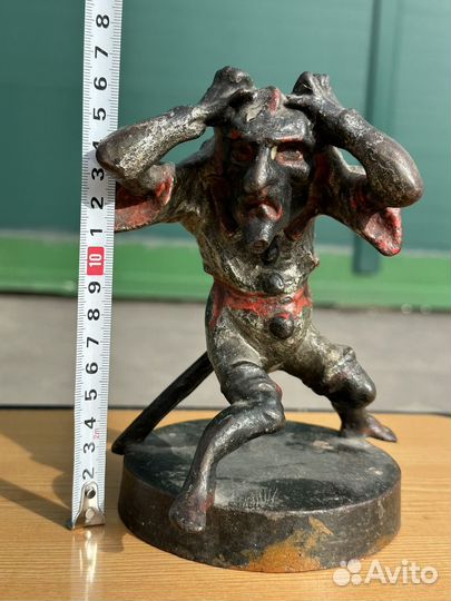 Настольная фигурка Мефистофель металл винтаж