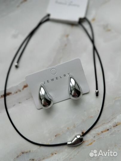 Комплект капля в стиле Bottega Vendetta