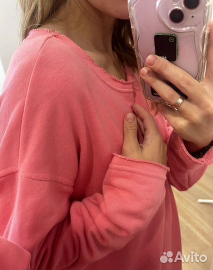 Платье пыльная роза оверсайз