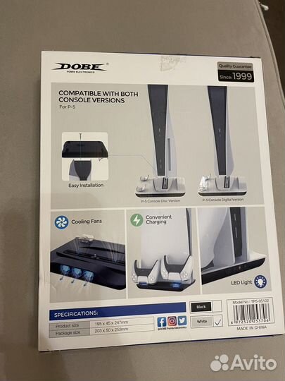 Охлаждающая подставка для ps5 с зарядкой геймпадов