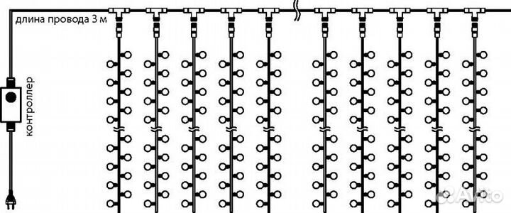 Светодиодная гирлянда neon-night 