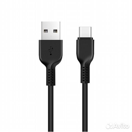 Кабель USB Type-C 3A hoco Premium X20, 1м, черный