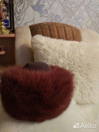 Зимняя шапка мех песец