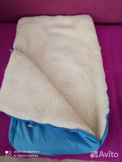 Конверт зимний меховой в коляску