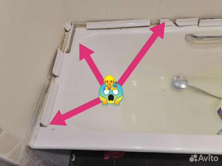 Реставрация ванн. Ремонт душевых. Высыхает 24часа