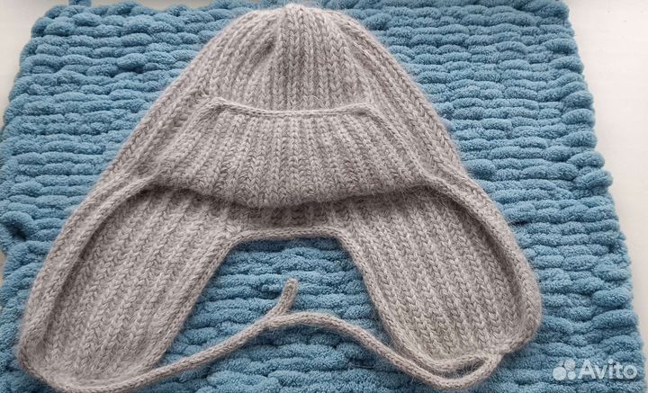 Шапка из пуха норки вязаная