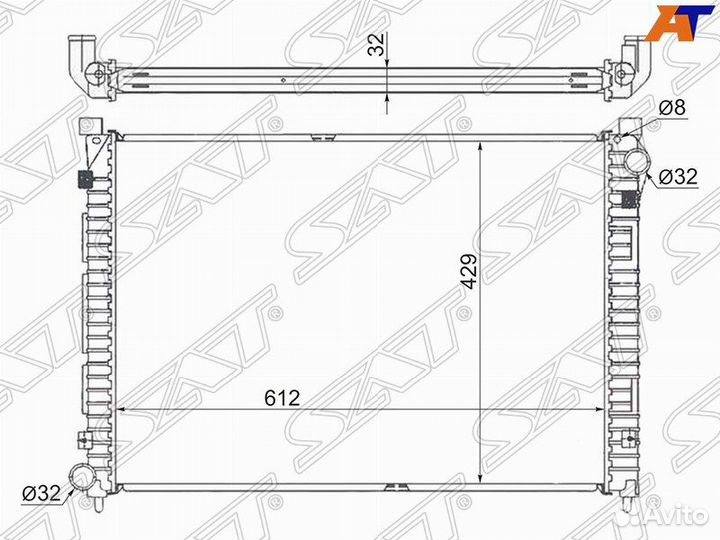 Радиатор Land Rover Freelander 97-06