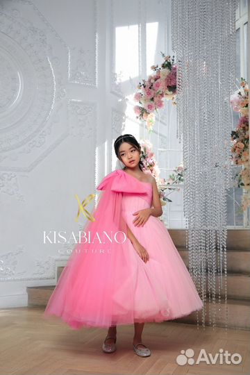 Платье на выпускной с бантом прокат